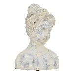 FrauenBüste Valo, Keramik, creme/weiß, 15,5x11x24 cm