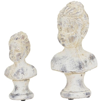 FrauenBüste Valo, Keramik, creme, 7,5x7,5x19 cm
