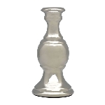 KerzenStänder ArgenT, silber, Keramik, 7,5x7,5x16 cm