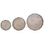 Tablett Iride, silber, Metall, 20x20x1,5 cm
