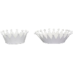 Krone ClairBlanc, weiß, Metall, 20x20x6 cm
