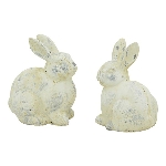 Hase Valo, creme/weiß, Zement, 14x10x17,5 cm