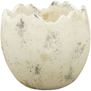 PflanzEi Valo, creme, Keramik, 21,5x21,5x20 cm