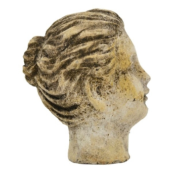 FrauenBüste Valo, creme, Zement, 12x10,5x15 cm