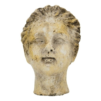 FrauenBüste Valo, creme, Zement, 12x10,5x15 cm