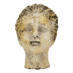 FrauenBüste Valo, creme, Zement, 12x10,5x15 cm