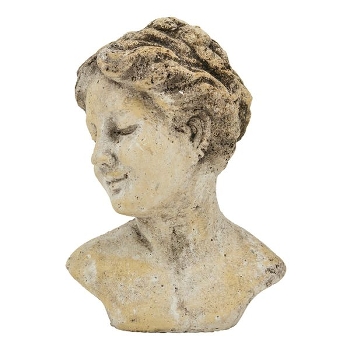 FrauenBüste Valo, creme, Keramik, 16x11x22,5 cm