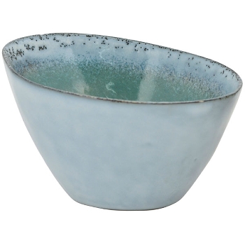 Schale WAN, blau, Stoneware, 15x12,5x9 cm
