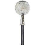 RosenKugel mit HolzStab Vitreous, silber, Glas, 15x15x135 cm