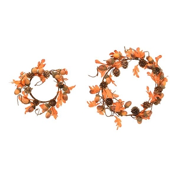 Kranz ArtificialNature, orange,  Ø 23 cm