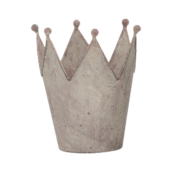Krone ArtFerro, grau, Metall, 20x20x23 cm