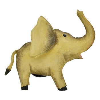Spardose Elefant Kanu, Metall, 19x11x16 cm