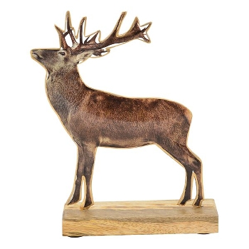 Rentier LesFleurs, Metall/Holz, 18x5,5x23 cm