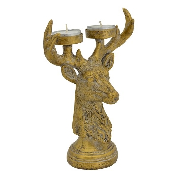 RentierKerzenhalter Lilian, Polyresin, 14x9,5x21 cm