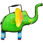 GießKanne Elefant Kanu, Metall, 34x25x30 cm