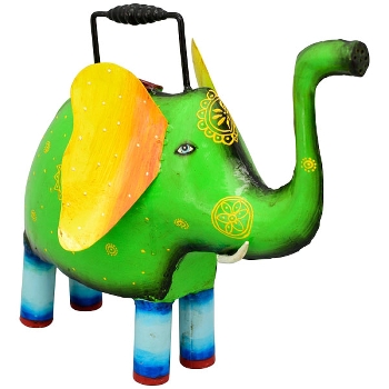 GießKanne Elefant Kanu, Metall, 34x25x30 cm