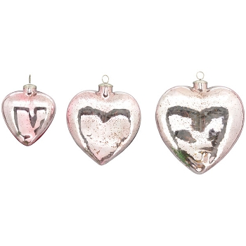 HerzHänger Vitreous, pink, Glas, 24x4x25 cm