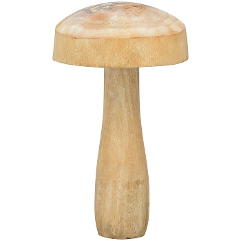 Pilz Dost, natur, Holz, 10x10x15 cm