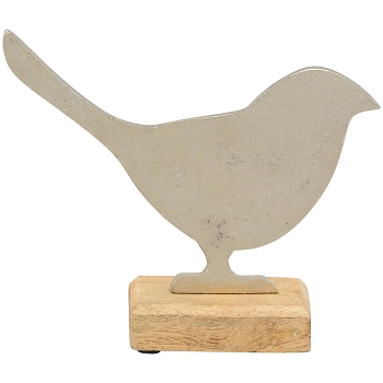 Vogel Puri, Holz/Metall, 16x5x20 cm