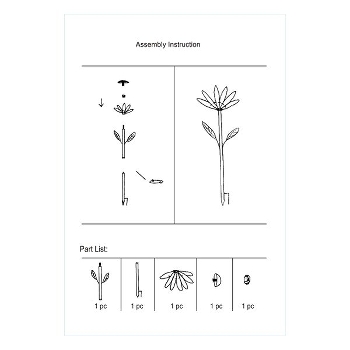 BlumenWindRad ArtFerro, Metall, 35,5x35,5x159 cm