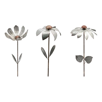 BlumenWindRad ArtFerro, Metall, 35,5x35,5x159 cm