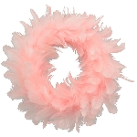 Kranz FedeR, rosa, Feder/Schaum, 20 cm
