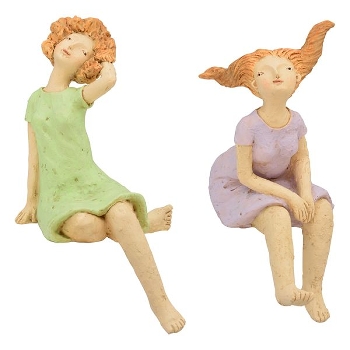 Lady CrivA, Polyresin, 14x19x27 cm, 15x20x30 cm