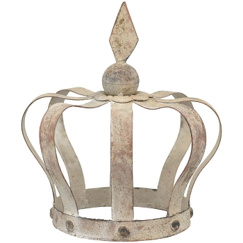 Krone ArtFerro, grau, Metall, 18,5x18,5x21 cm