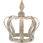 Krone ArtFerro, grau, Metall, 18,5x18,5x21 cm