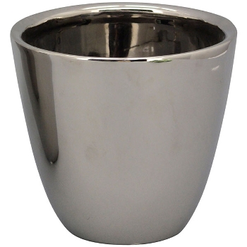 Topf ArgenT, silber, Keramik, 15x15x15 cm