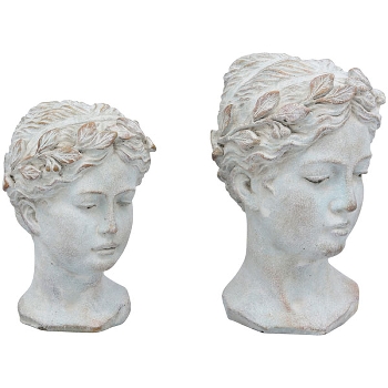 FrauenBüste StoneArt, Cement, 16x15x23 cm