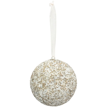 KugelHänger Dost, silber, Holz/Glas, 12x12x12 cm