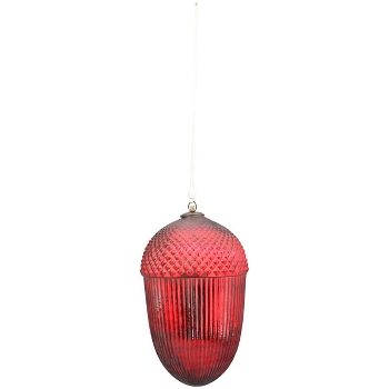 ZapfenHänger Iride, rot, Glas, 39x25x25 cm