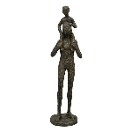 Skulptur Vater mit Kind Hilda, Polyresin, 11x9,5x40 cm