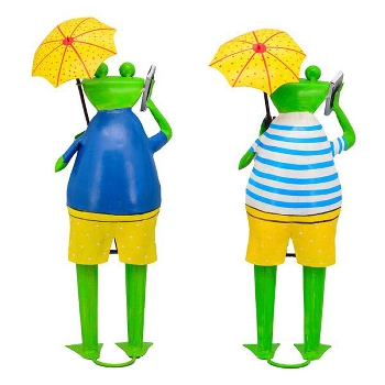 Frosch Kanu, Metall, 13x21x52 cm