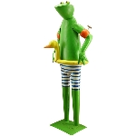 Frosch Kanu, Metall, 45x38x125 cm