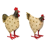 Huhn Kanu, Metall, 14x8x16 cm, 16x8x20 cm
