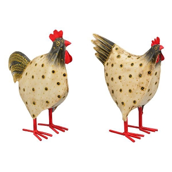 Huhn Kanu, Metall, 20x9x23 cm, 20x9x25 cm