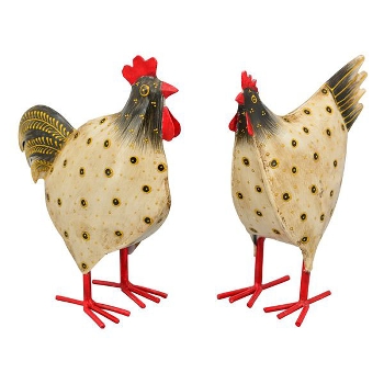 Huhn Kanu, Metall, 20x9x23 cm, 20x9x25 cm
