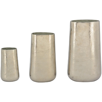 Vase GROS, silber, Aluminium, 13x7x28 cm