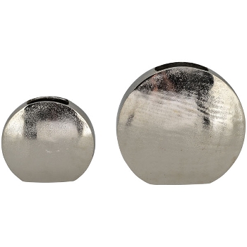 Vase GROS, silber, Aluminium, 30x9x28 cm