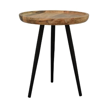 Tisch Puri, Metall/Holz, 53x53x59 cm