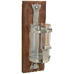 WandHalter Antiquité, Holz/Glas, 18x13x38 cm