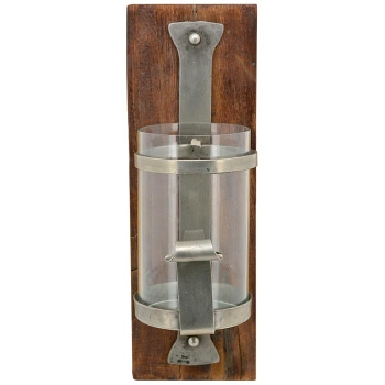 WandHalter Antiquité, Holz/Glas, 18x13x38 cm