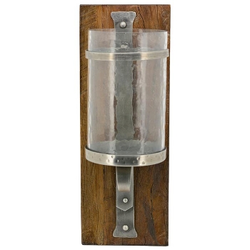 WandHalter Antiquité, Holz/Glas, 16x18x43 cm