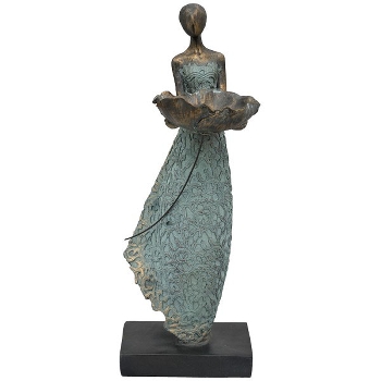 FrauenSkulptur Hilda, Polyresin, 21,5x20,8x53 cm