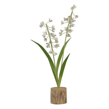 Blume Teal, Metall, 40x21x14 cm