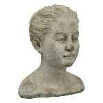 MädchenBüste Valo, Zement, 17x16,5x20,5 cm