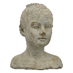 MädchenBüste Valo, Zement, 16x14x20 cm