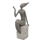FrauenSkulptur Hilda, Polyresin, 23,5x14x53 cm